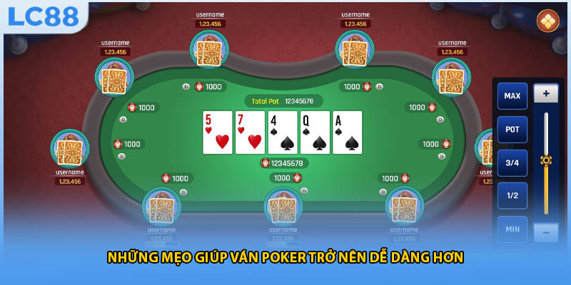 Những mẹo giúp ván poker trở nên dễ dàng hơn
